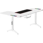 Twisted Minds WARRIOR L Shaped Gaming Desk RGB Right/Left - White | TM-Y-RW-RGB - Image 4