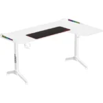 Twisted Minds WARRIOR L Shaped Gaming Desk RGB Right/Left - White | TM-Y-RW-RGB - Image 5