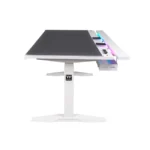 Thermaltake G700 RGB Electric Height Adjustable Gaming Desk with RGB Lighting - White - Image 3